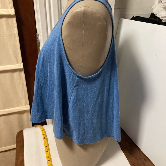 Vans tank top blue size Large crop top - Picture 4 of 8